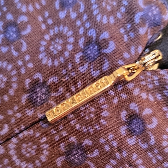 Tory Burch Purple and Blue Long Sleeve Dress - Picture 4 of 5